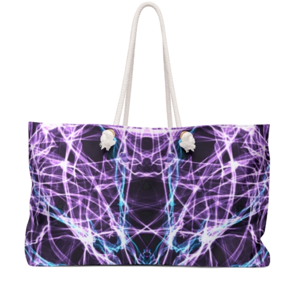 EDITED EDITION Electric Purple Psychedelic Weekender Bag - Picture 1 of 5